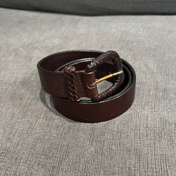Eddie Bauer Brown Italian Leather Belt - Picture 1 of 6
